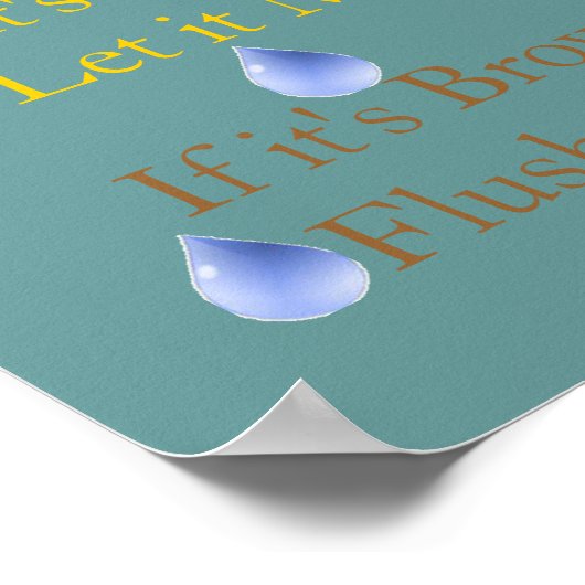 Water besparen poster (Hoek)