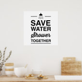 Water besparen poster (Keuken)