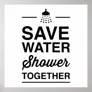 Water besparen poster