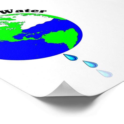 Water besparen poster (Hoek)