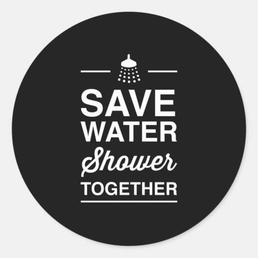 Water besparen ronde sticker (Voorkant)