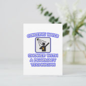 Water besparen ... Shower met Pharmacy Tech Briefkaart (Staand voorkant)