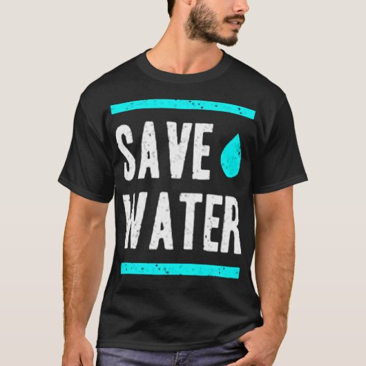 Water besparen t-shirt (Voorkant)
