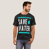 Water besparen t-shirt (Voorkant volledig)