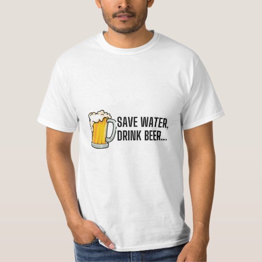 Water besparen.... t-shirt (Voorkant)
