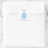 Water besparen vierkante sticker (Tas)
