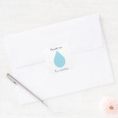 Water besparen vierkante sticker (Envelop)