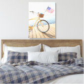 Water | Bicycle By the Lake Canvas Afdruk (Insitu (Slaapkamer))
