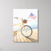 Water | Bicycle By the Lake Canvas Afdruk (Voorkant)
