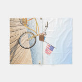 Water | Bicycle By the Lake Fleece Deken (Voorkant (Horizontaal))