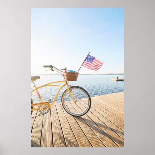 Water | Bicycle By the Lake Poster (Voorkant)