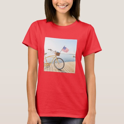 Water | Bicycle By the Lake T-shirt (Voorkant)