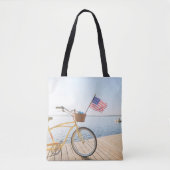 Water | Bicycle By the Lake Tote Bag (Voorkant)