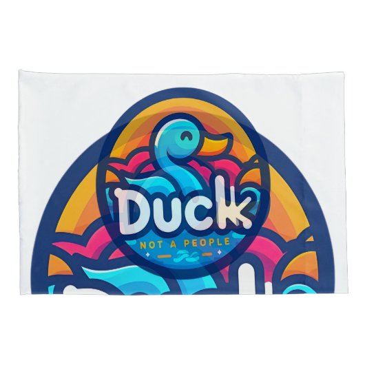 Water Bird Duck Kussensloop (Achterkant-Rechts)