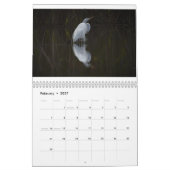 Water Birds 3 Twee pagina's MediumCalendar, Wit Kalender (Feb 2027)
