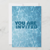 Water Birthday Splash Pool Summer Celebrate Kaart (Achterkant)