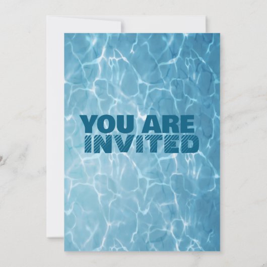 Water Birthday Splash Pool Summer Celebrate Kaart (Achterkant)