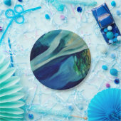 Water Blauw Aangepast Papier Borden 7 in Papieren Bordje (Feest)