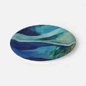 Water Blauw Aangepast Papier Borden 7 in Papieren Bordje (Gekanteld)