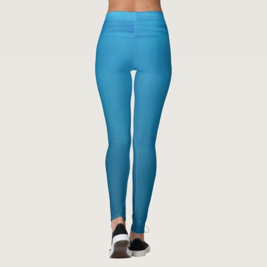 Water Blauw, golven Leggings (Achterkant)