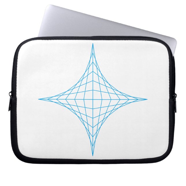 Water (blauw) laptop sleeve (Voorkant)