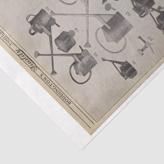  water blikjes Boerderij Tuinieren Decoupage Tissuepapier (Detail)