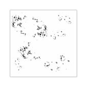 Water bloem rubberstempel (Afrduk)