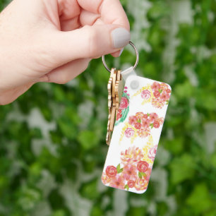 Water bloem sleutelhanger