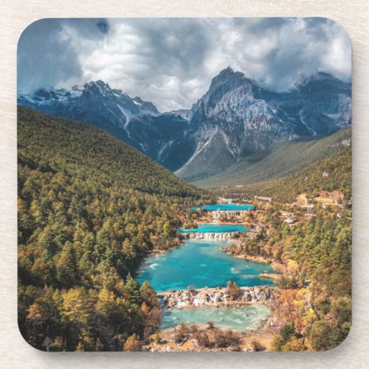 Water | Blue Moon Lake, China Bier Onderzetter (Voorkant)