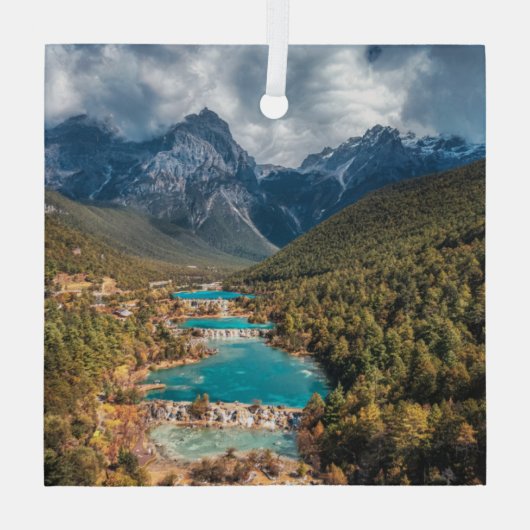 Water | Blue Moon Lake, China Glas Ornament (Achterkant)