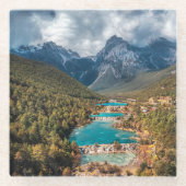 Water | Blue Moon Lake, China Glazen Onderzetter (Voorkant)