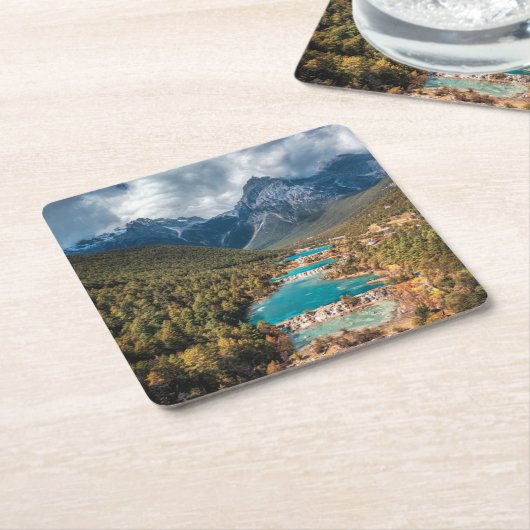 Water | Blue Moon Lake, China Kartonnen Onderzetters (Schuin)