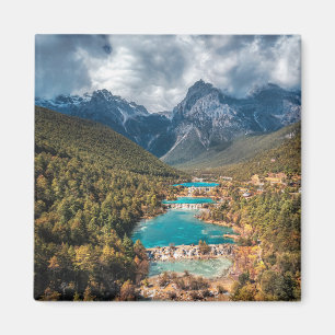 Water Blue Moon Lake, China Magneet