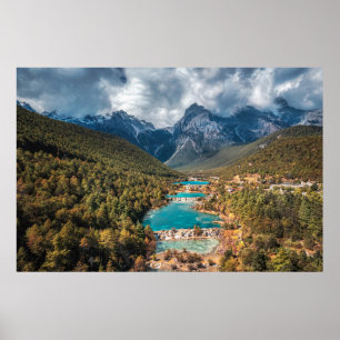 Water Blue Moon Lake, China Poster