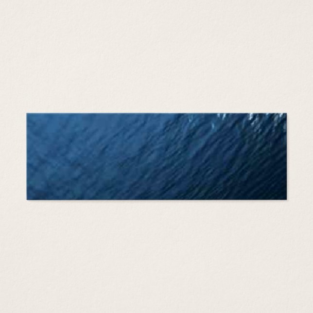 Water Blue Skinny Mini Visitekaartjes (Voorkant)
