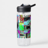 Water Bottle – Abstract Grid Waterfles (Links)