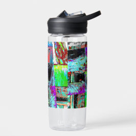 Water Bottle – Abstract Grid Waterfles