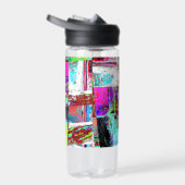 Water Bottle – Abstract Grid Waterfles (Rechts)
