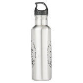 Water Bottle - Books & Florals Waterfles (Achterkant)