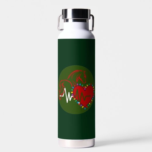 Water Bottle Christmas Logo Waterfles (Voorkant)