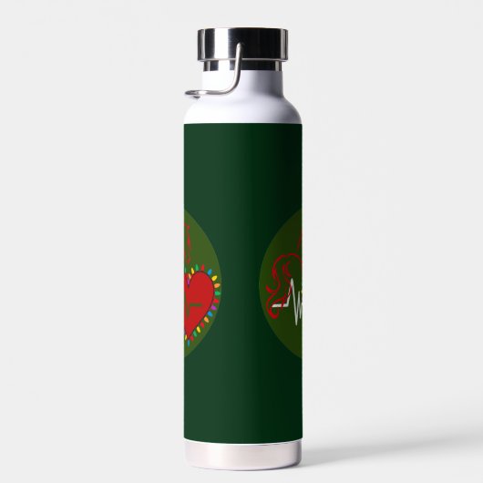 Water Bottle Christmas Logo Waterfles (Rechts)