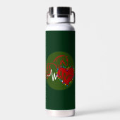 Water Bottle Christmas Logo Waterfles (Achterkant)