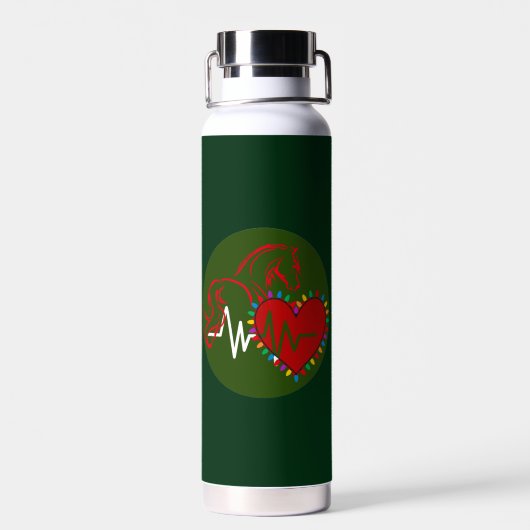 Water Bottle Christmas Logo Waterfles (Achterkant)