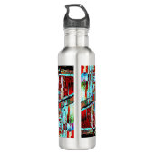 Water Bottle – Collapse Reflection Abstract Design Waterfles (Achterkant)