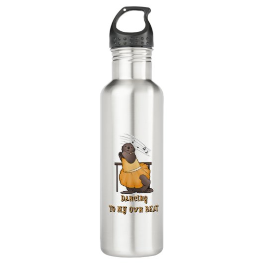 Water Bottle - Dancing Zee Otter Edition Waterfles (Voorkant)