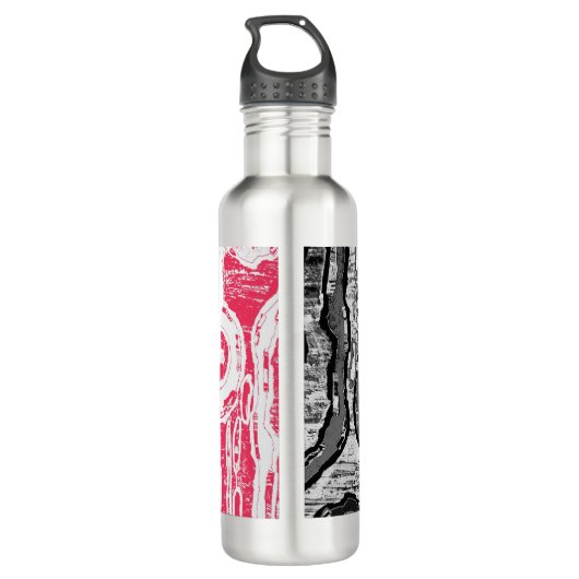 Water Bottle – Friction Lands Abstract Design Waterfles (Achterkant)