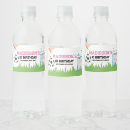 Water Bottle Label Futbol Soccer Birthday party Waterfles Etiket