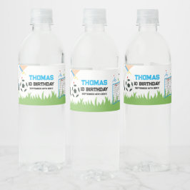 Water Bottle Label Futbol Soccer Birthday party Waterfles Etiket