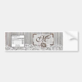 Water Bottle Label Hoefijzers op Houten Lace Count Bumpersticker (Voorkant)