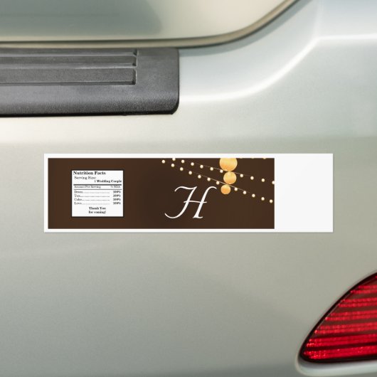 Water Bottle Label Papieren Lantaarns op Brow Chin Bumpersticker (Op auto)